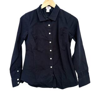 J. Crew Women's Black Button-Down Shirt
